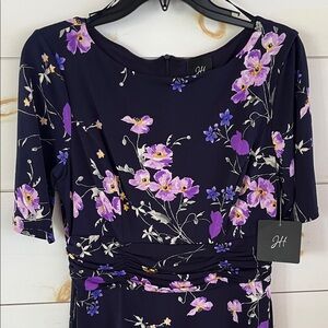 Floral Dress with Purple and Pink Flowers